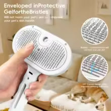 Escova de Vapor 2 em 1 para Cães e Gatos – Remove Pelos e Deixa o Pelo Macio
