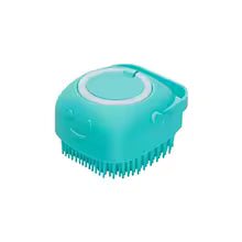 Escova de Massagem em Silicone Macio 2 em 1 para Pets – Com Dispensador de Shampoo