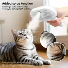 Escova de Vapor 2 em 1 para Cães e Gatos – Remove Pelos e Deixa o Pelo Macio