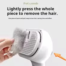 Escova de Vapor 2 em 1 para Cães e Gatos – Remove Pelos e Deixa o Pelo Macio